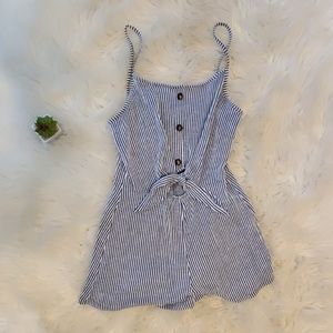 NWOT Cute blue and white stripe romper